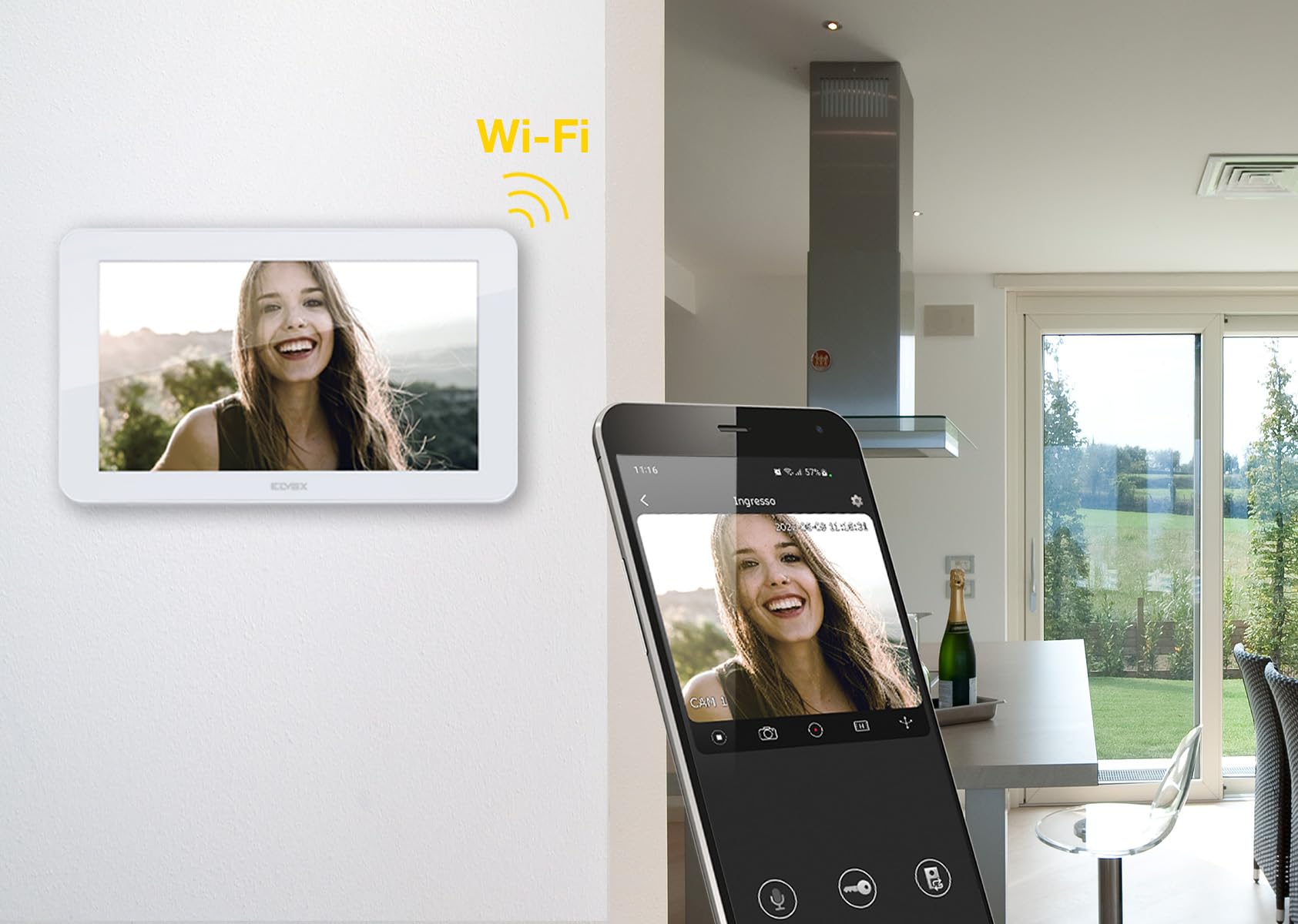 Vimar Composants de base kit portier-vidéo K42946 WiFi 7" 2 logt