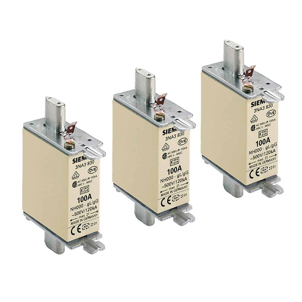 Siemens Sentron fusible NH000 50A lot de 3 cartouches