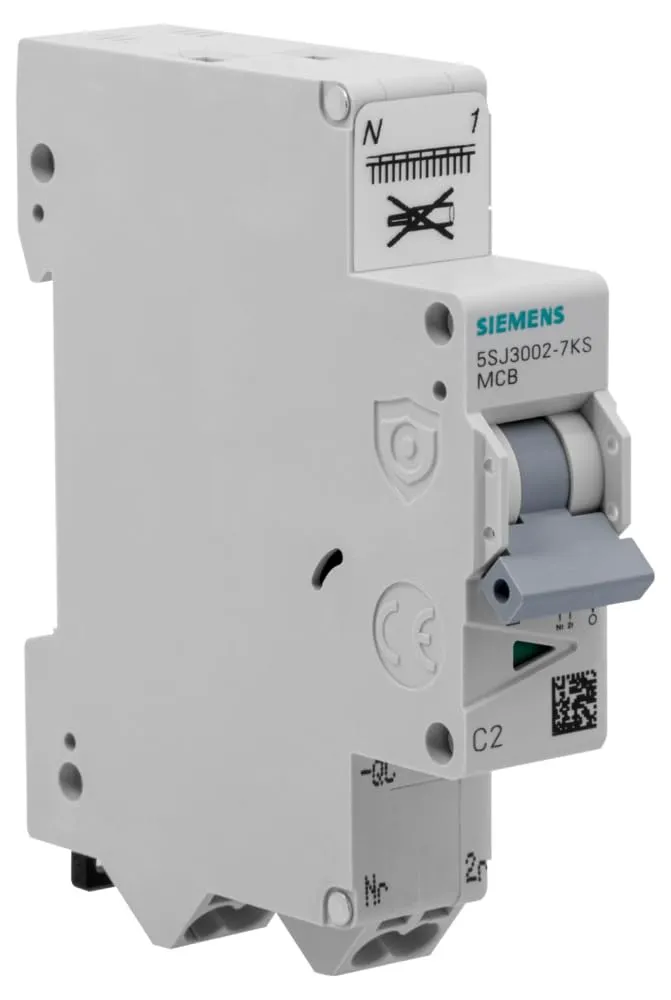 Siemens Sentron disjoncteur 2A P+N auto courbe C 230V