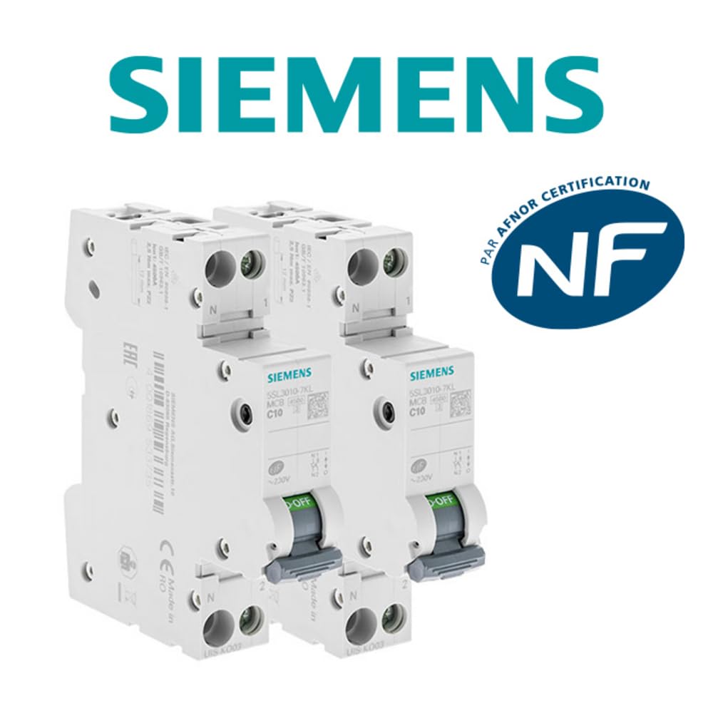 Siemens SENTRON disjoncteur 10A phase neutre lot 2 courbe C