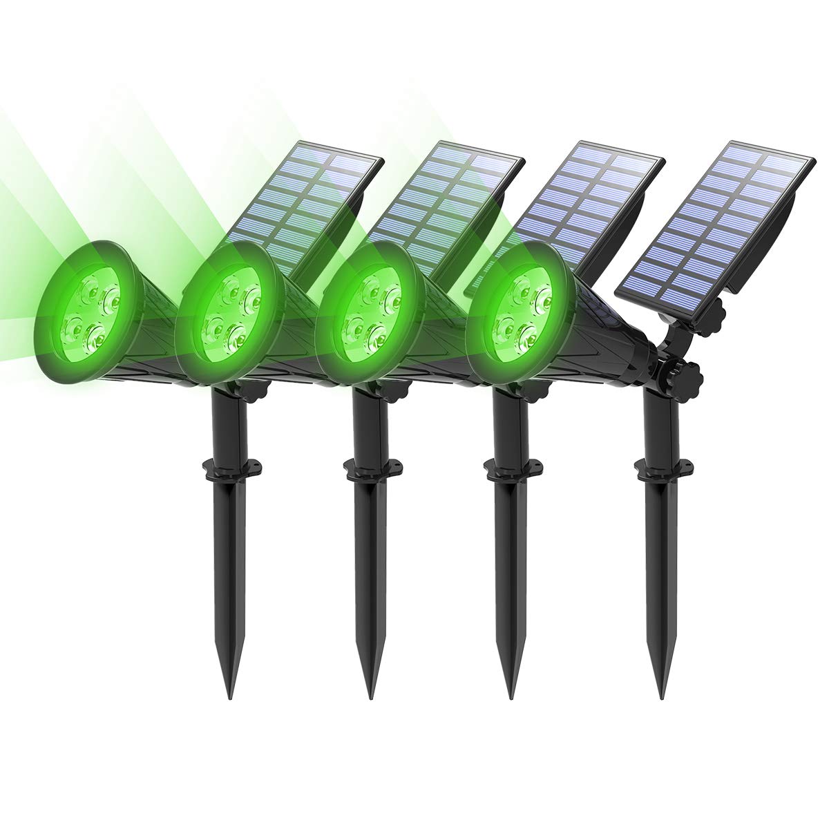 T-Sun Spot Lights spot solaire vert 4 pièces IP65
