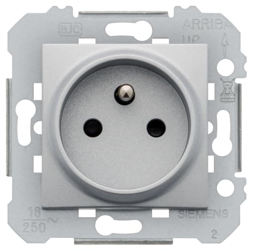Siemens Delta Viva prise 2P+T silver éclipses