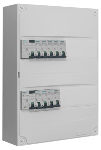 Siemens tableau électrique 2 rangées pré-équipé 40A+63A 9 disjoncteurs