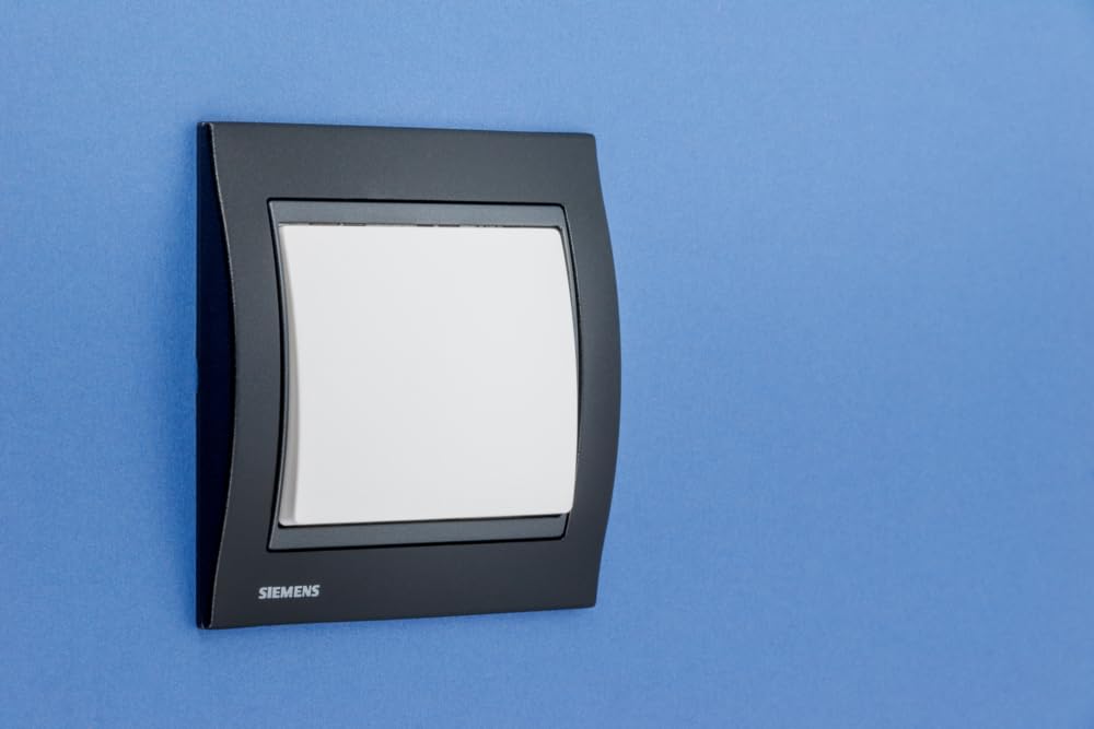 Siemens Delta Iris plaque simple métal noir
