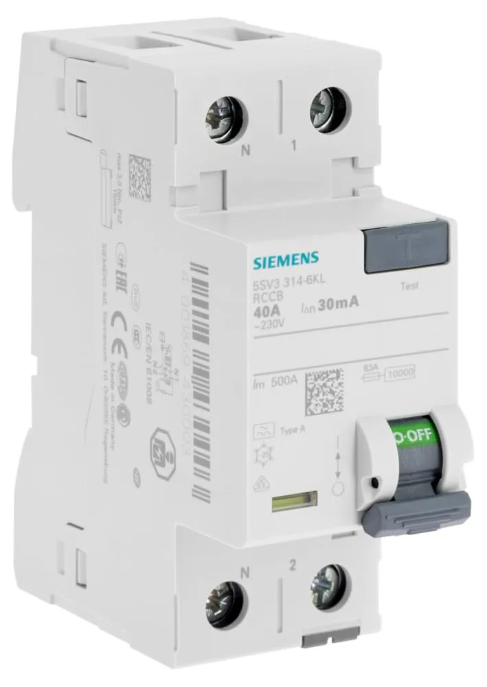 Siemens Sentron interrupteur différentiel 40A 30mA type A