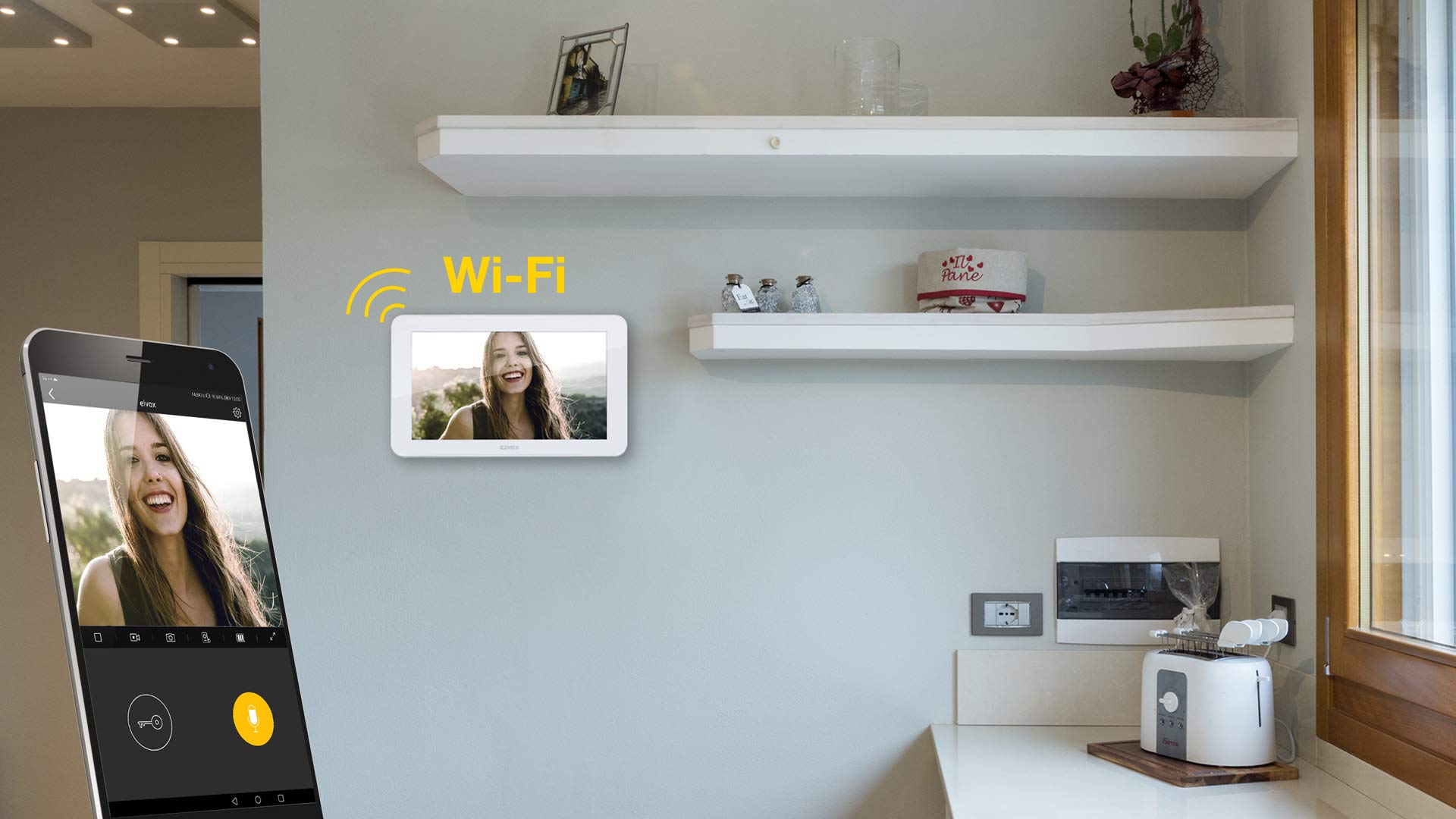 Vimar K40955 Kit portier vidéo Wi-Fi 7 pouces 1 famille
