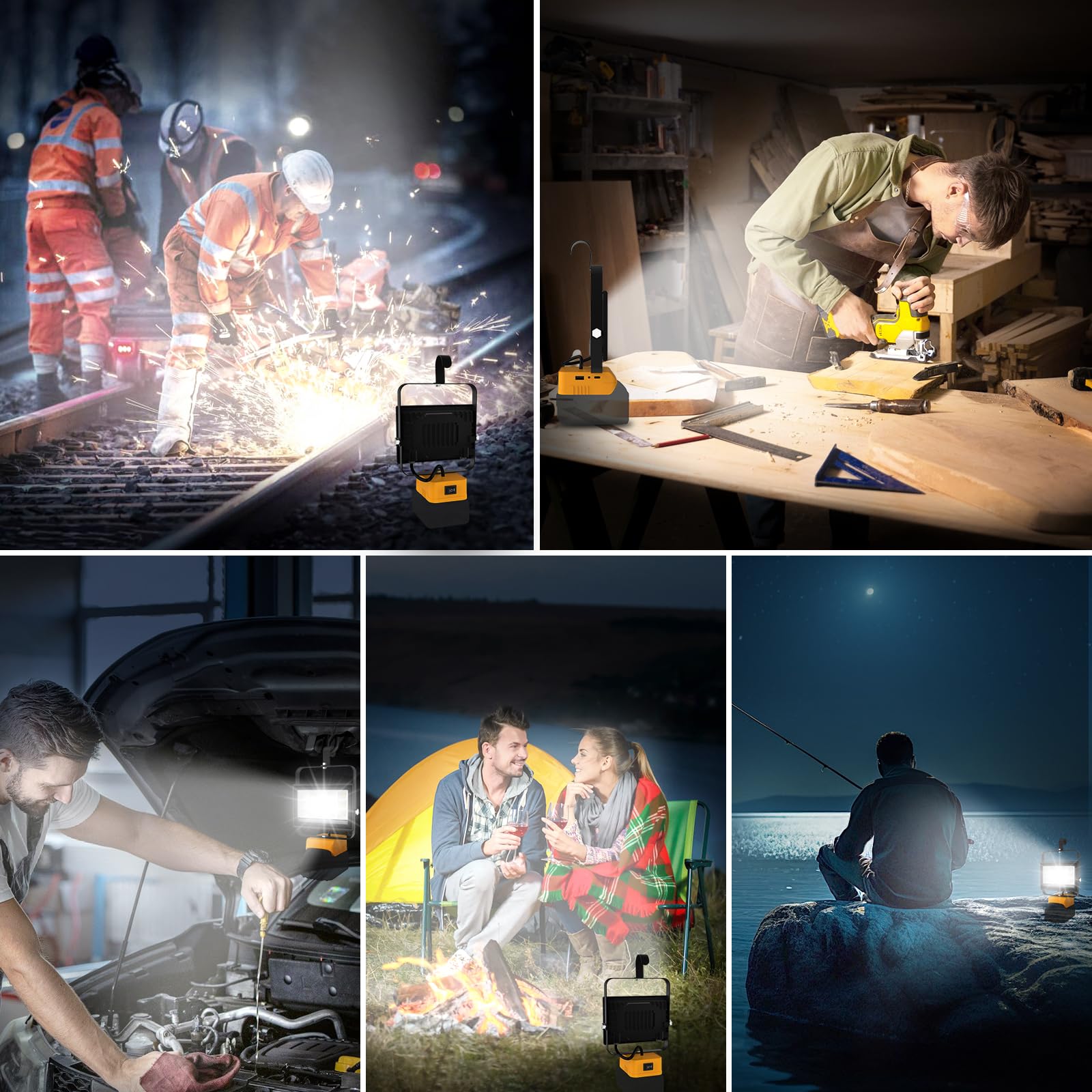T-Sun Work Lights projecteur LED 60W 4500LM Dewalt