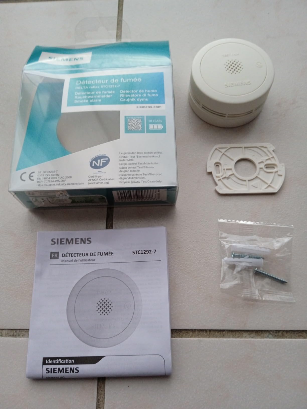 Siemens delta ONE 5TC1292-7 Détecteur fumée NF 10 ans