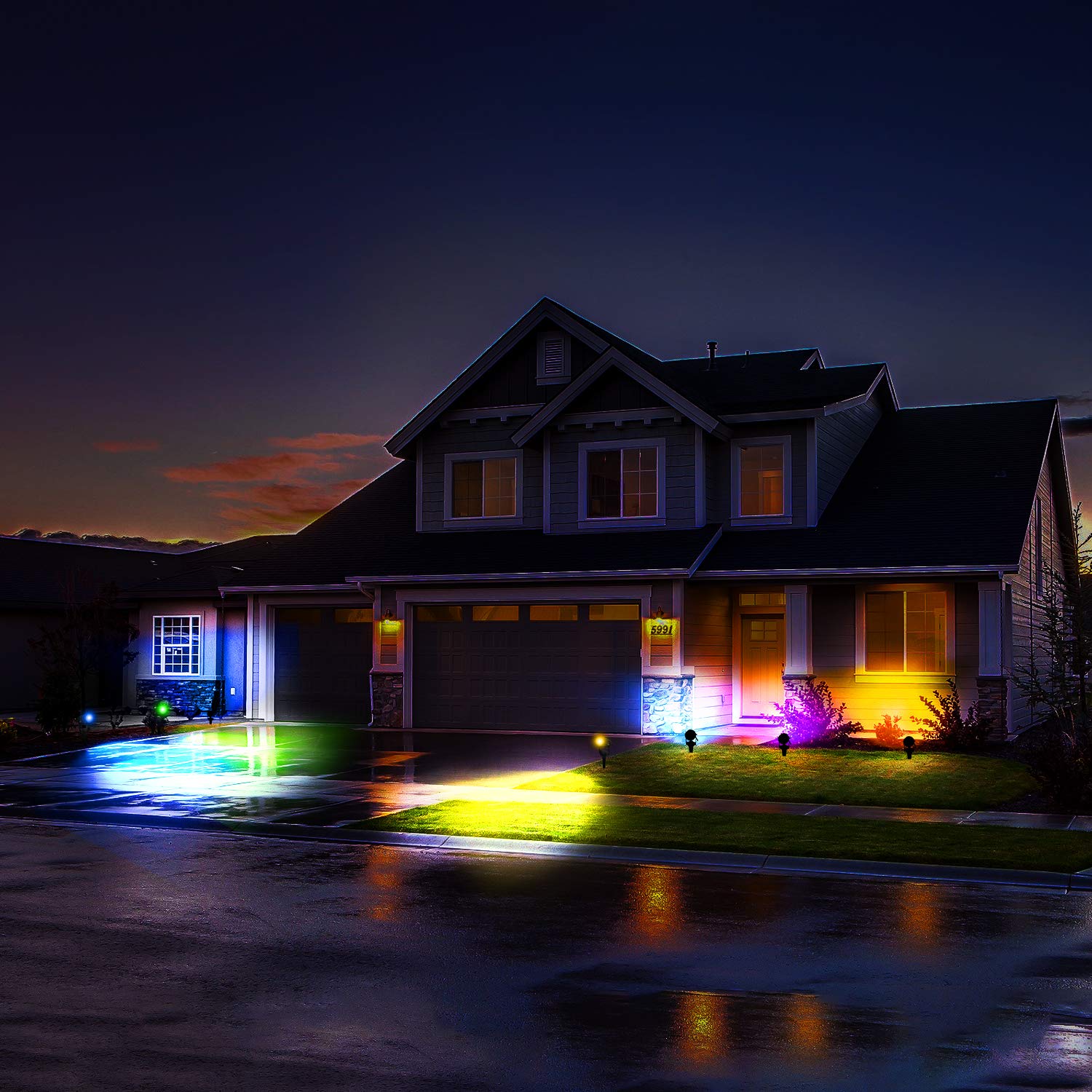 T-Sun Spot Lights spot solaire multicolore IP65