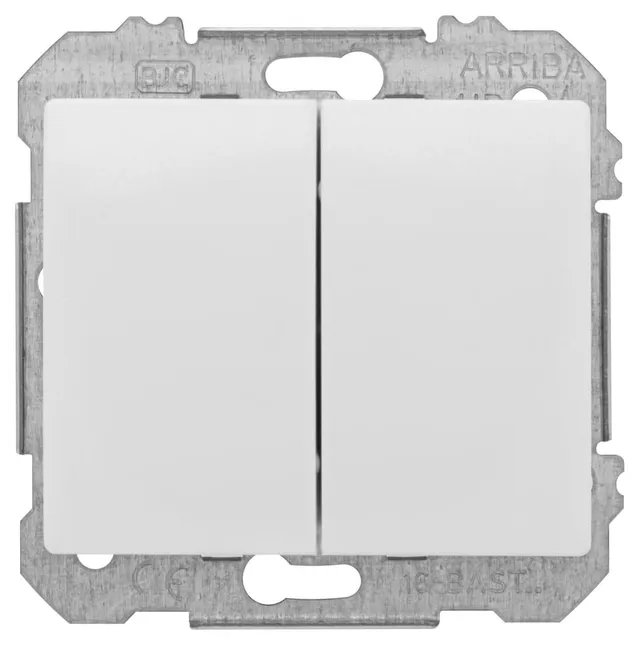 Siemens Delta Iris interrupteur va-et-vient blanc + poussoir