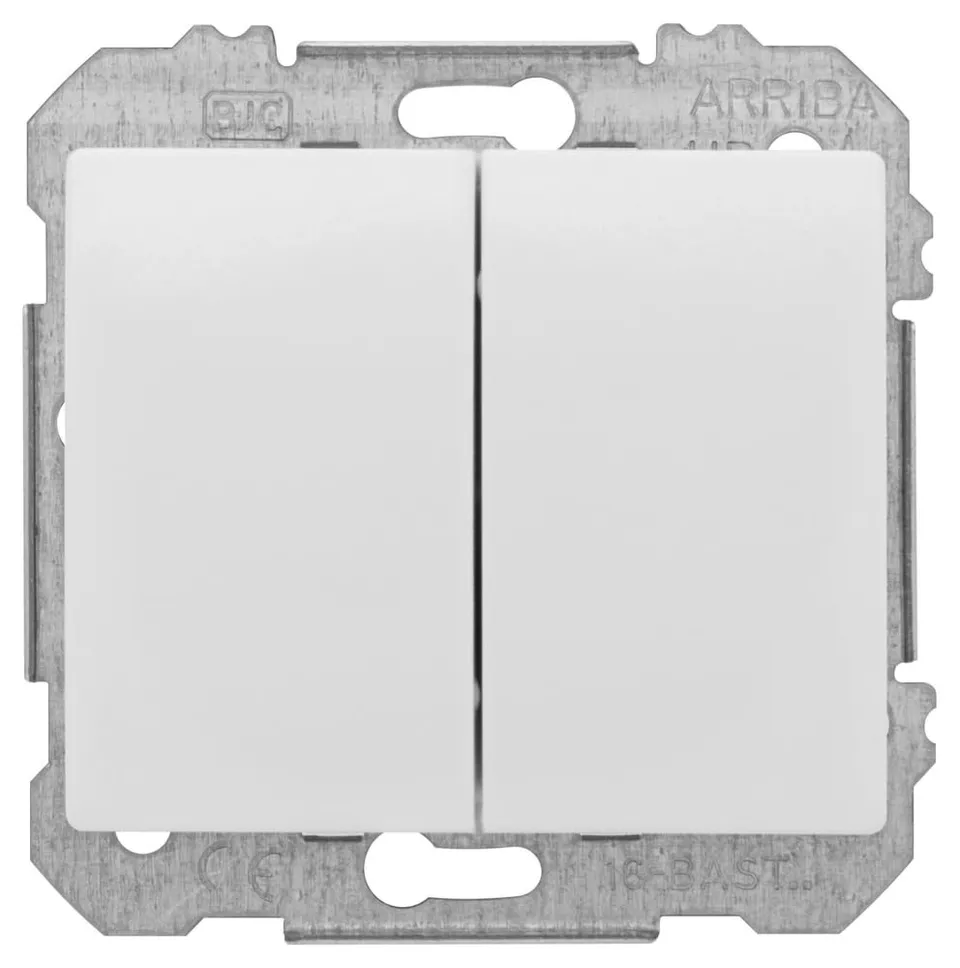 Siemens Delta Iris interrupteur va-et-vient blanc + poussoir