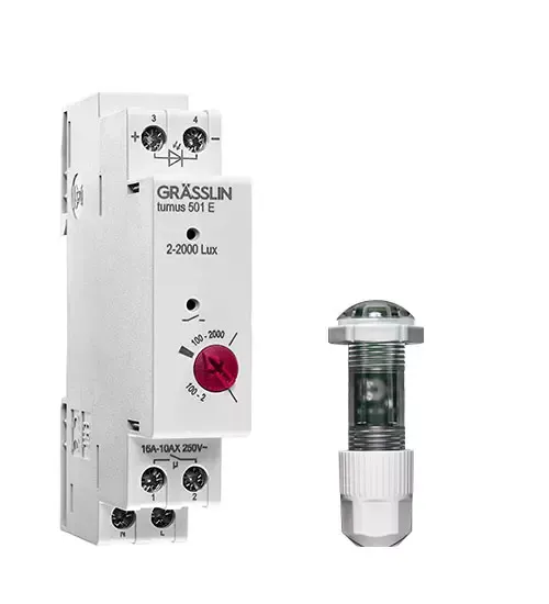 Grasslin turnus 501 E interrupteur crépusculaire rail DIN extérieur