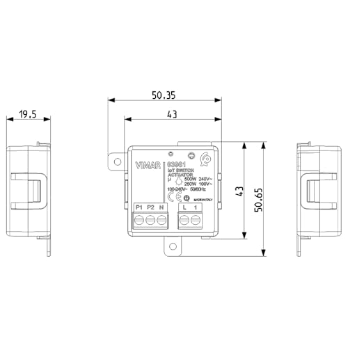 Vimar 03981 actionneur connecté Wi-Fi relais Zigbee encastré