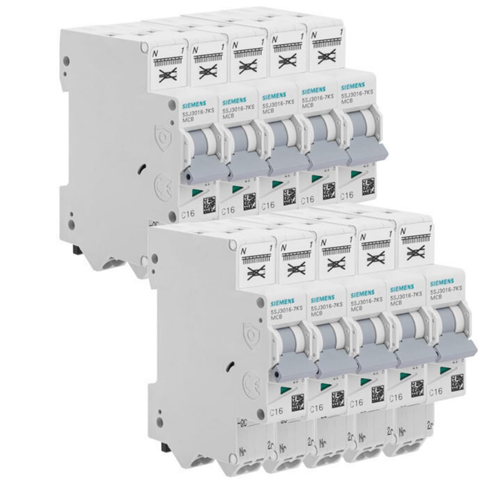 Siemens Sentron disjoncteur P+N 16A lot de 10 courbe C