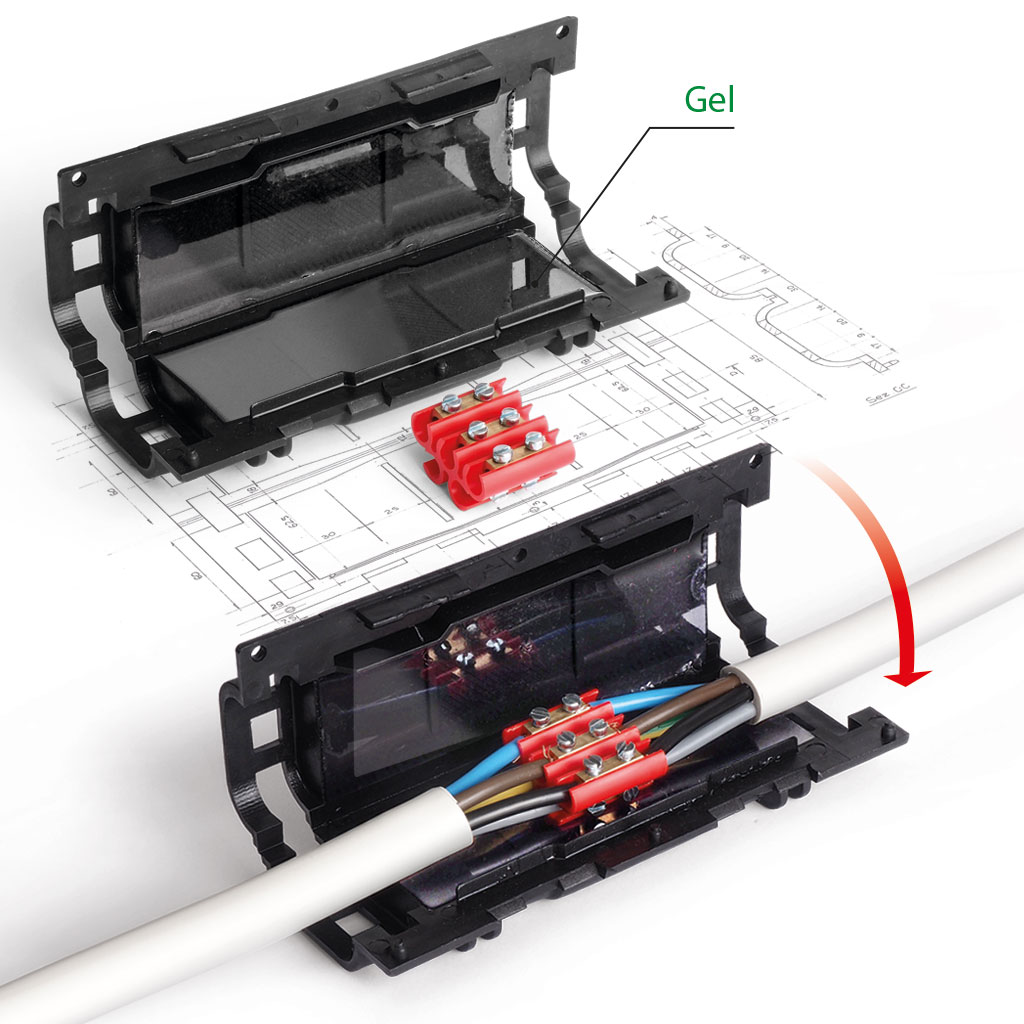 Raytech Super Clik Joint gel droit dérivation 0,6/1 kV