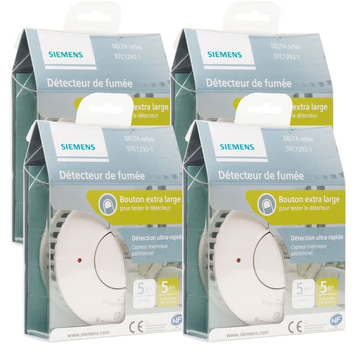 Siemens Delta Reflex Détecteur Fumée Lot 4 NF 5 Ans