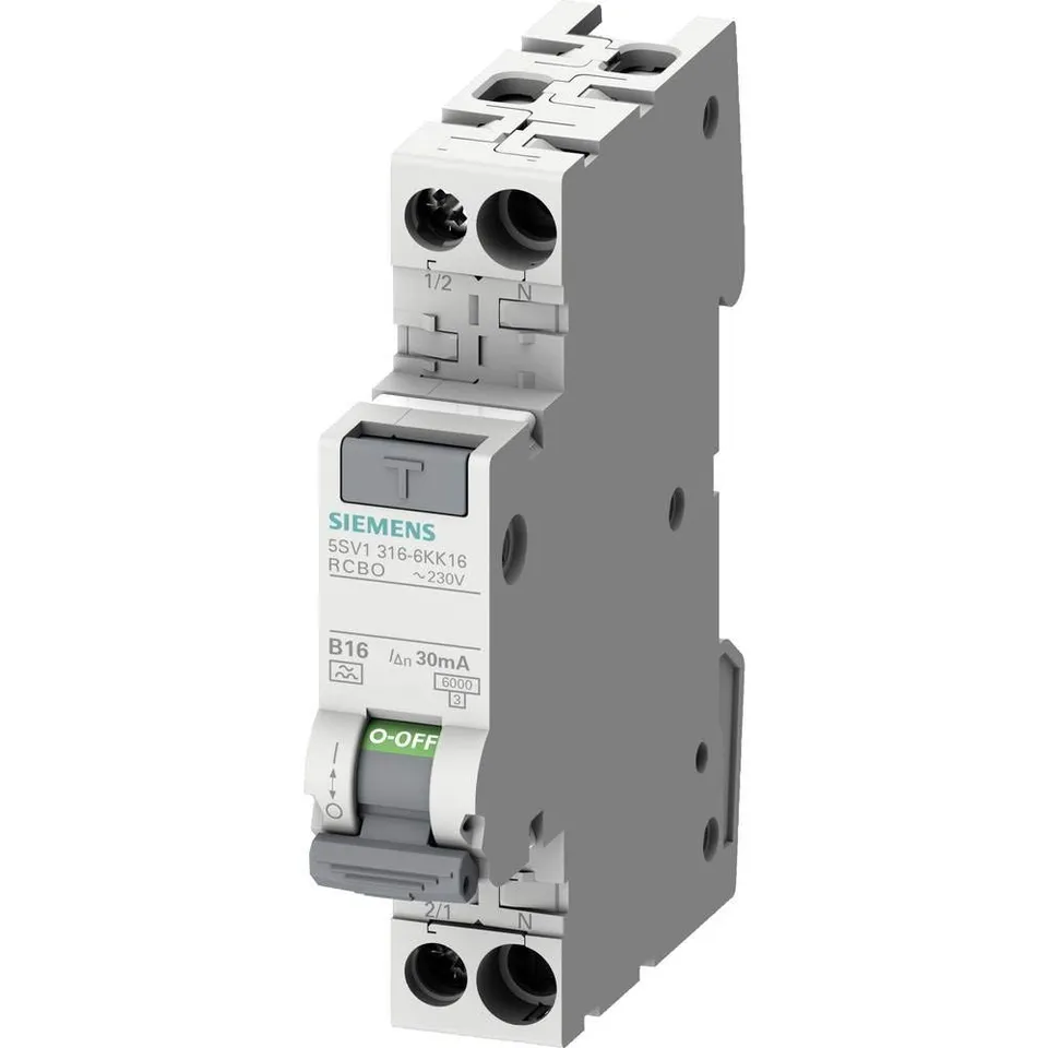 Siemens SENTRON 5SV13166KK16 RCBO B16 30mA 1TE