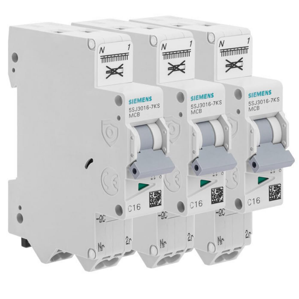 Siemens Sentron lot 3 disjoncteurs 10A courbe C Ph+N