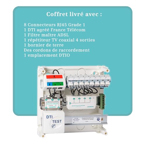 Siemens Coffrets communication grade 1 coffret 8xRJ45