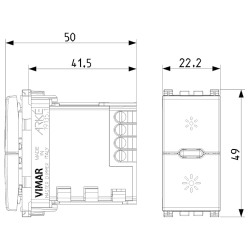 Vimar Arké 19135.1 variateur universel LED gris 230V