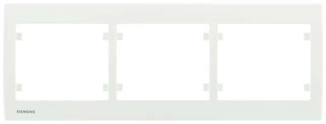Siemens Delta Iris plaque triple horizontale blanche 3 postes