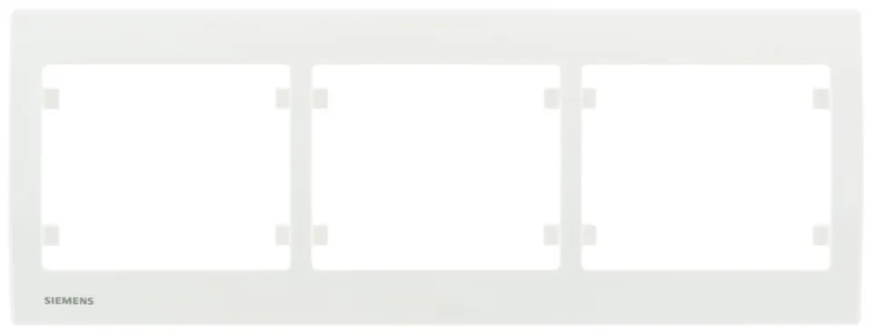 Siemens Delta Iris plaque triple horizontale blanche 3 postes