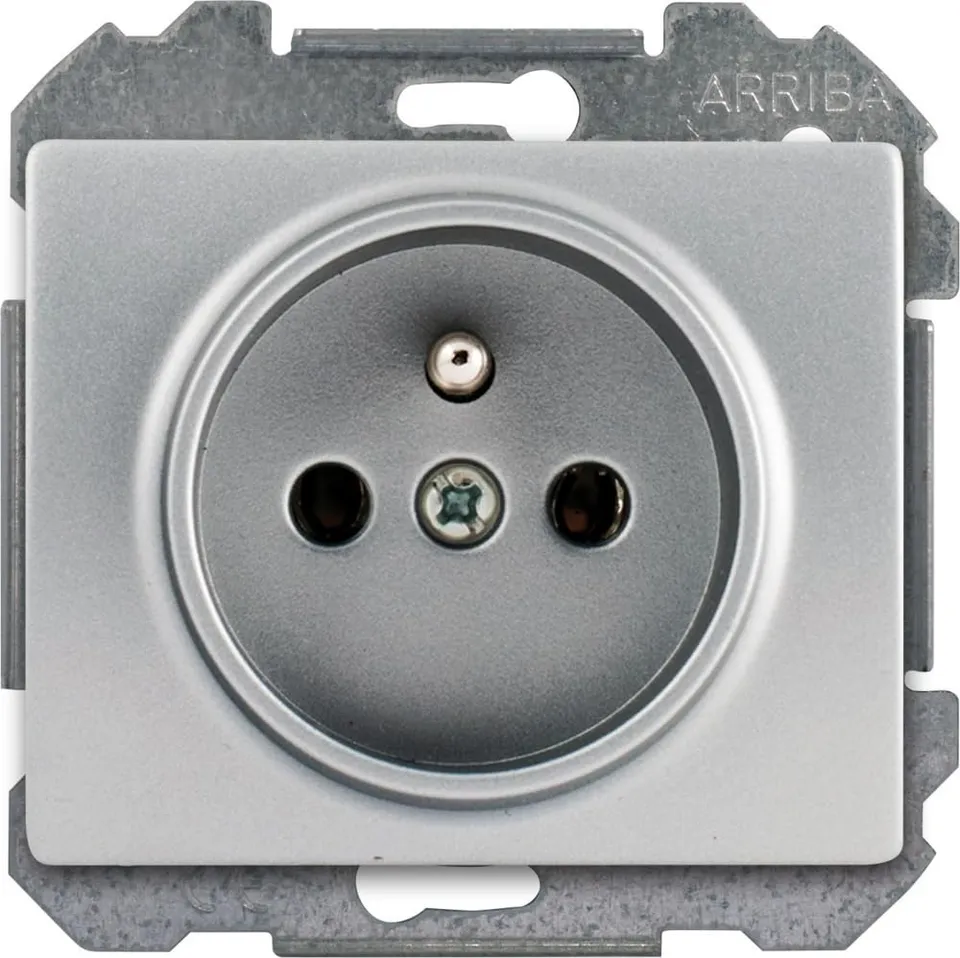 Siemens Delta Iris prise 2P+T alu silver éclipse enfant