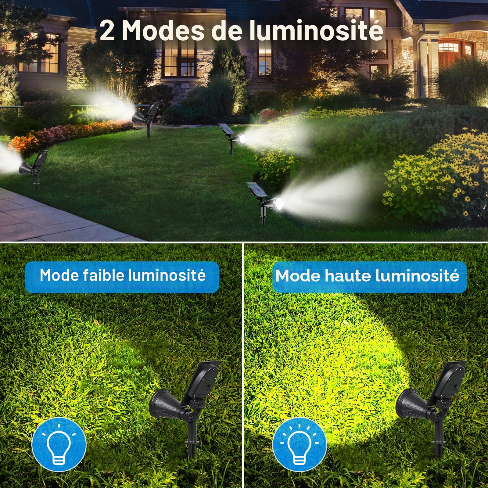 T-Sun Spot Lights spot solaire extérieur blanc froid lot de 1