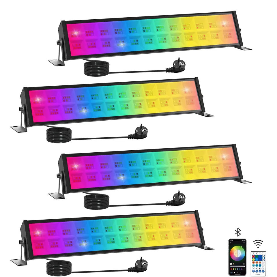 T-Sun barre LED RGBCW F0420-4P extérieur IP66 4 pièces 72W