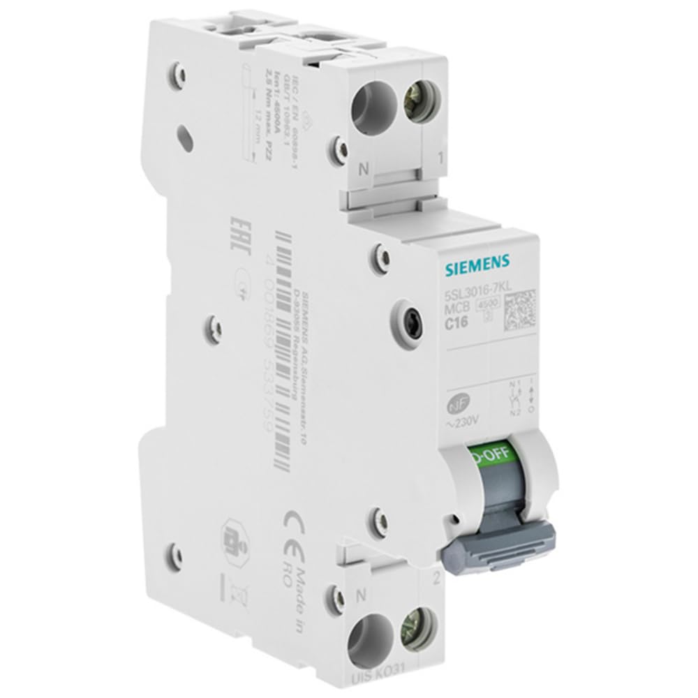 Siemens Sentron Disjoncteur 16A Ph+N courbe C 4,5kA