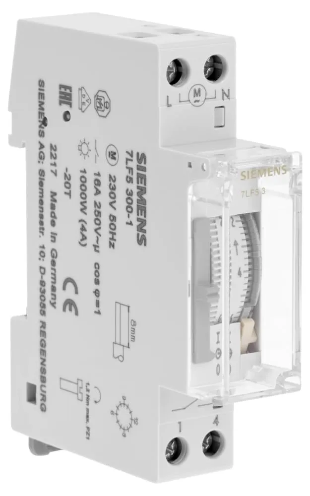 Siemens Sentron programmateur horaire 1 module 16A 230V