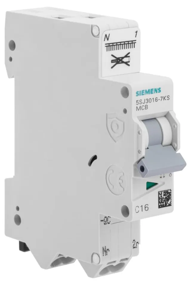 Siemens Sentron disjoncteur Ph+N 16A auto courbe C 1 module