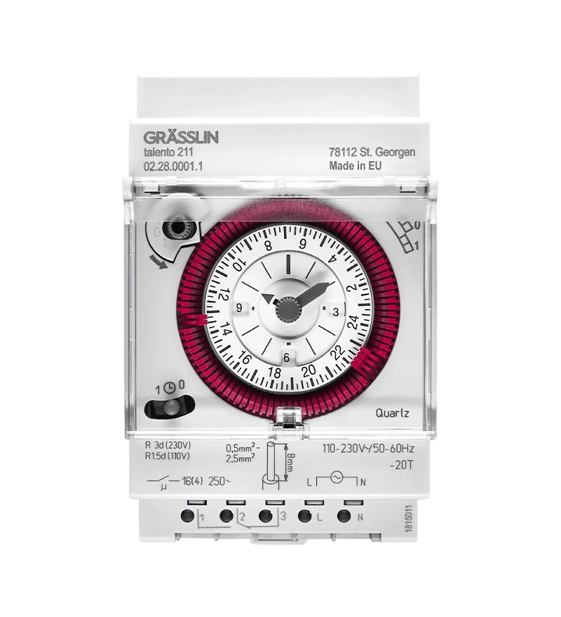 Grasslin talento 211 horloge programmable hebdomadaire rail DIN