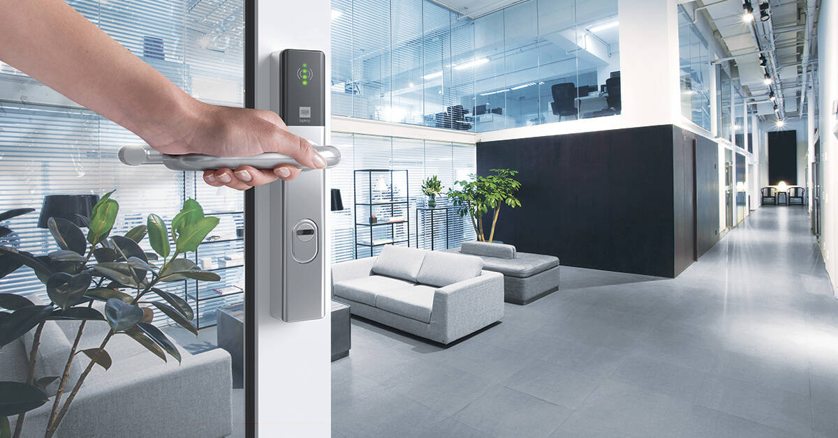 Tapkey Guard S DOM poignée électronique Set Slimline noir IP66