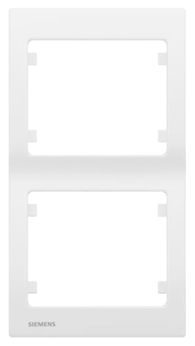 Siemens Delta Iris plaque double verticale blanche