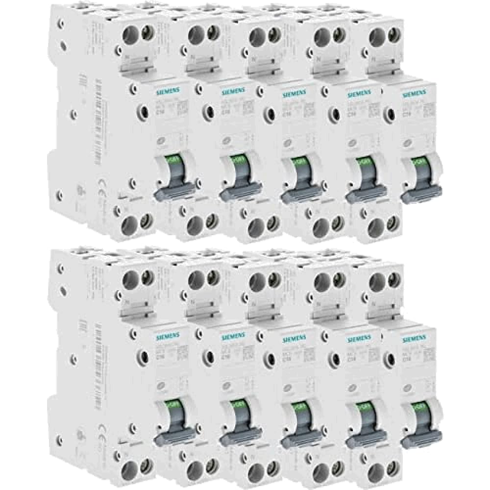 Siemens Sentron lot 10 disjoncteurs 1P+N 16A courbe C