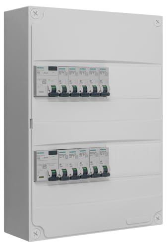 Siemens tableau électrique 2 rangées pré-équipé 2x63A 10 disjoncteurs