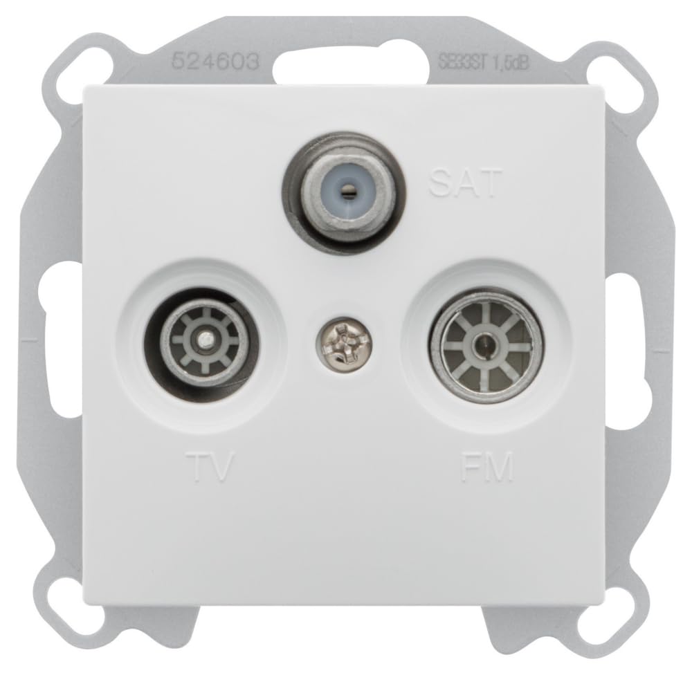 Siemens Delta Viva prise TV/FM/SAT blanc murale