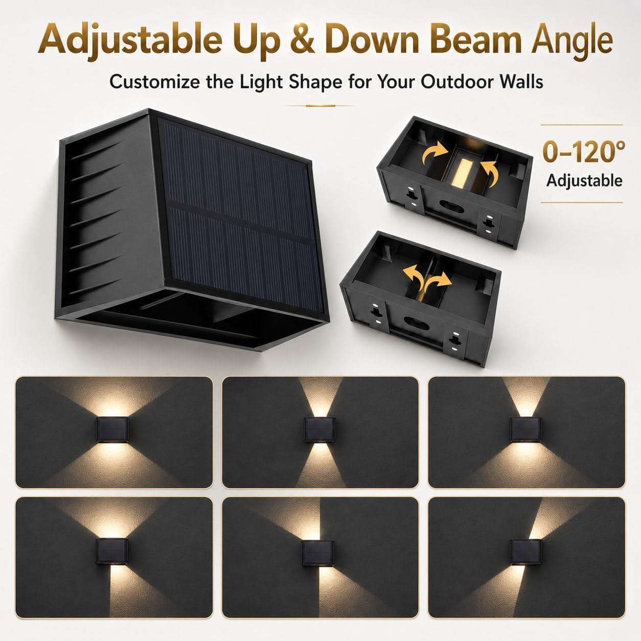 T-Sun Wall Lights Applique Solaire Lot 4 IP65 3000K