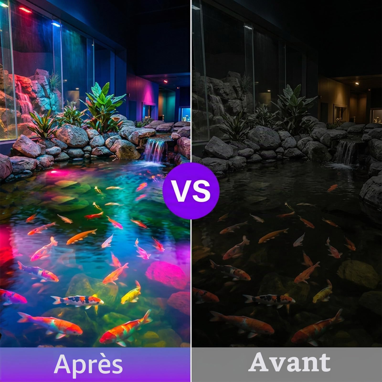 T-Sun Pond Lights spot solaire bassin submersible RGB 5 en 1 x3