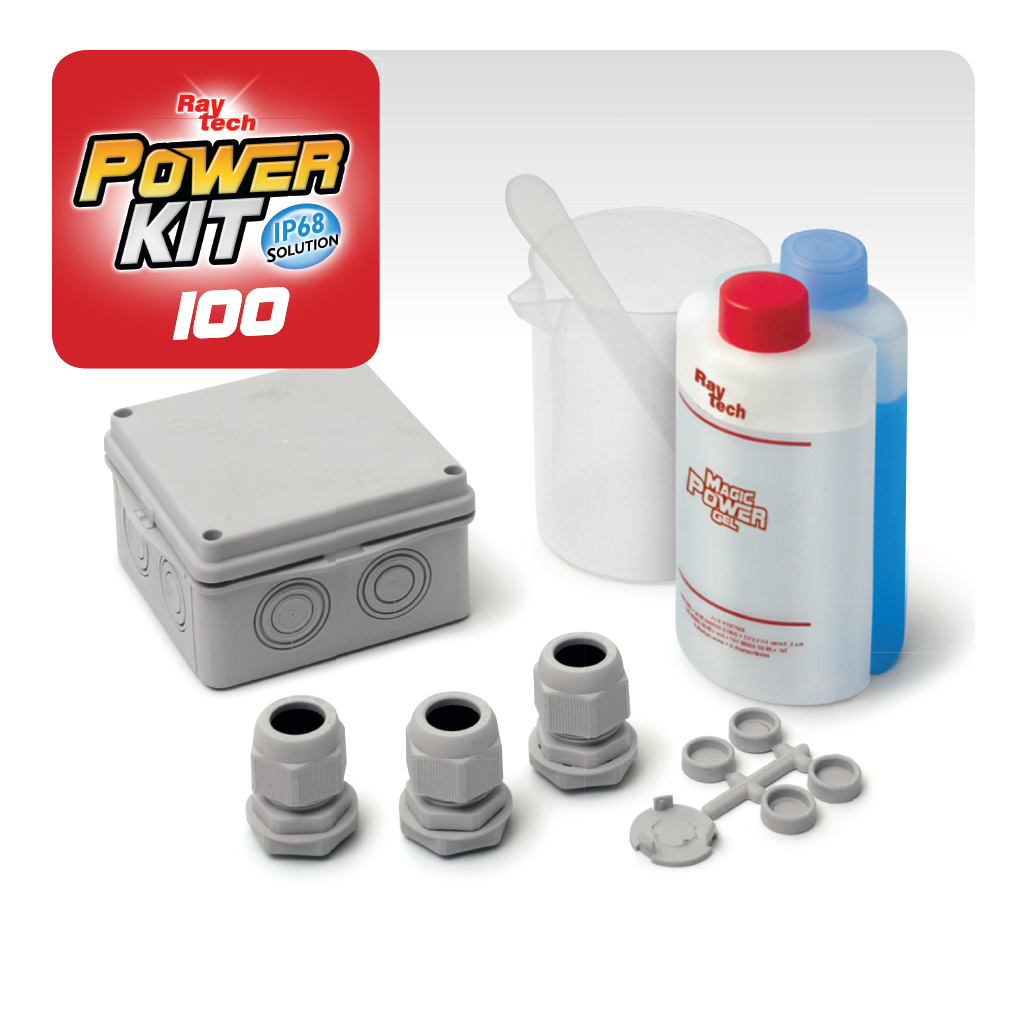 Raytech Power Kit IP68 boîtier gel réutilisable plafond