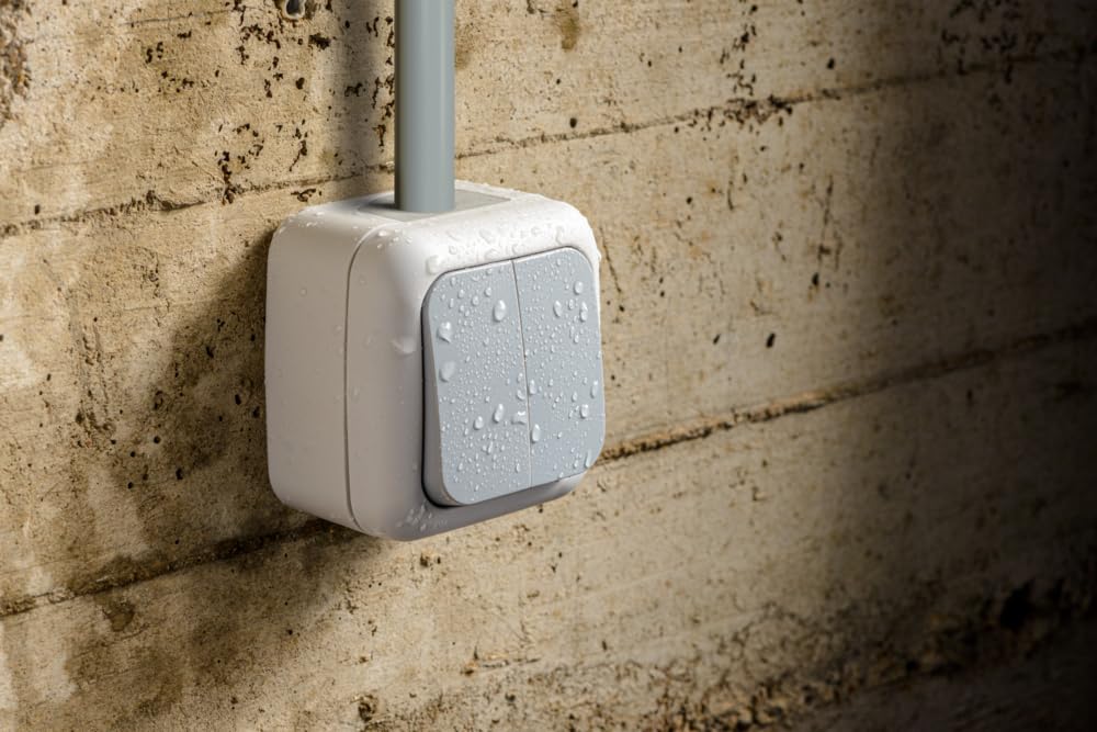 Siemens Étanche Interrupteur Double Va-et-Vient Gris IP54