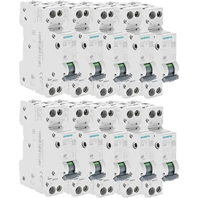 Siemens Sentron lot 10 disjoncteurs 1P+N 16A courbe C