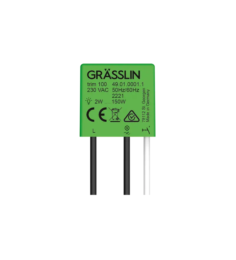 Grasslin trim 100 minuterie rail DIN éclairage cage d’escalier