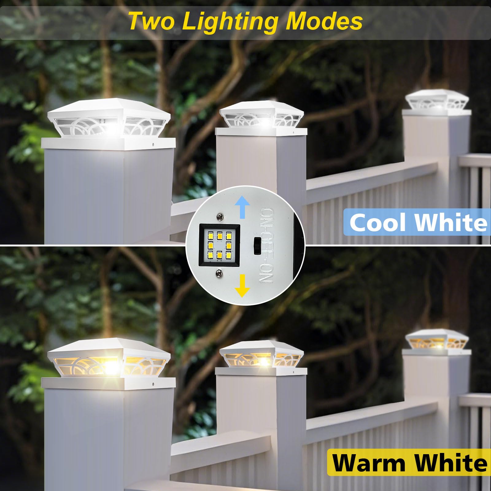 T-Sun 6P-409 lampe solaire murale blanc froid 6000K lot de 6