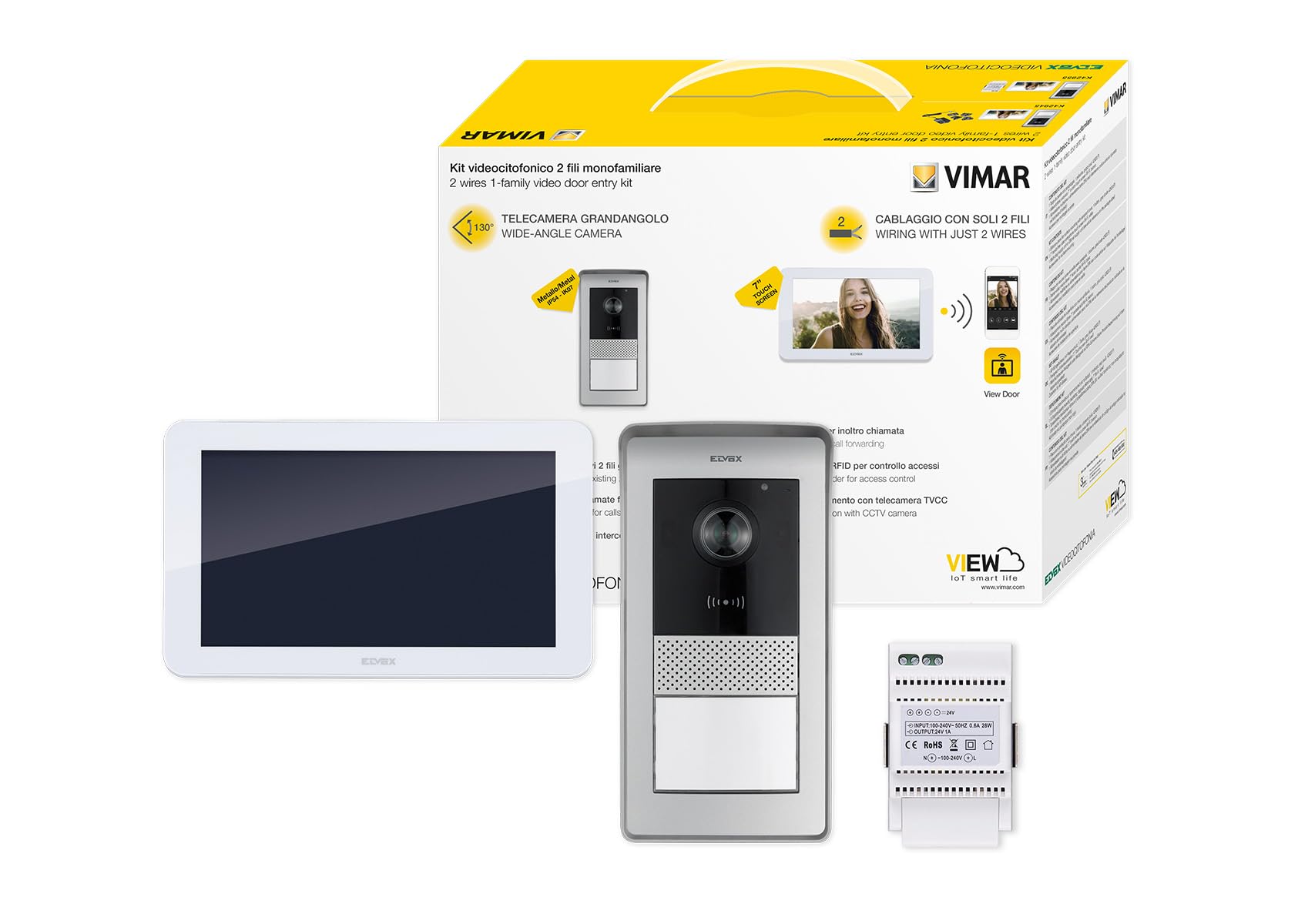 Vimar K42955 kit portier-vidéo WiFi 7" tactile 1 famille