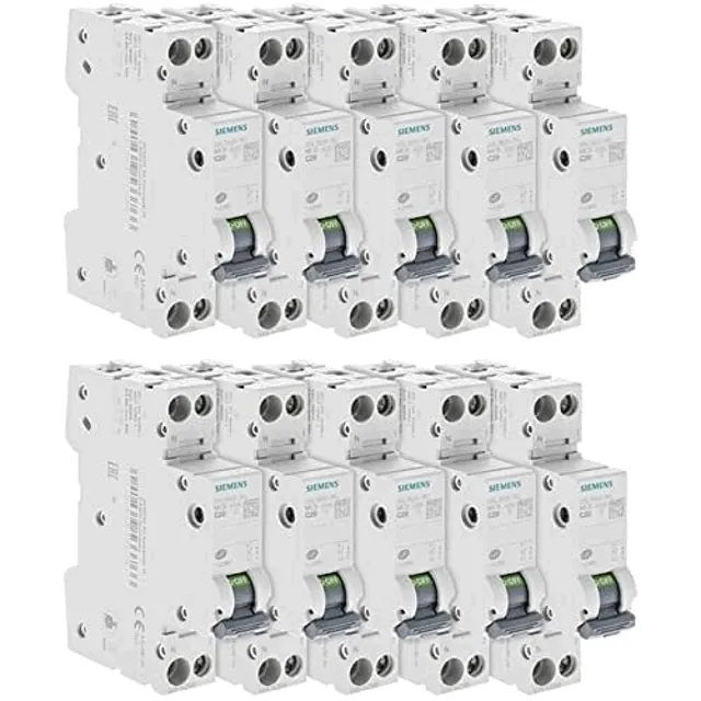 Siemens SENTRON disjoncteur 20A phase neutre lot 10 courbe C