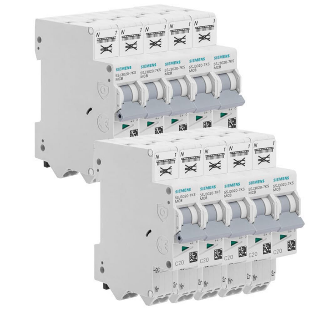 Siemens Sentron disjoncteur Ph+N 20A lot de 10 courbe C
