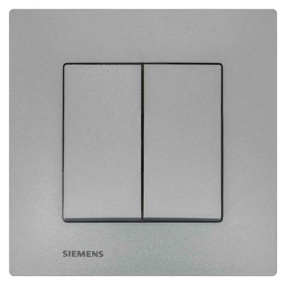 Siemens Delta Viva double va-et-vient interrupteur silver