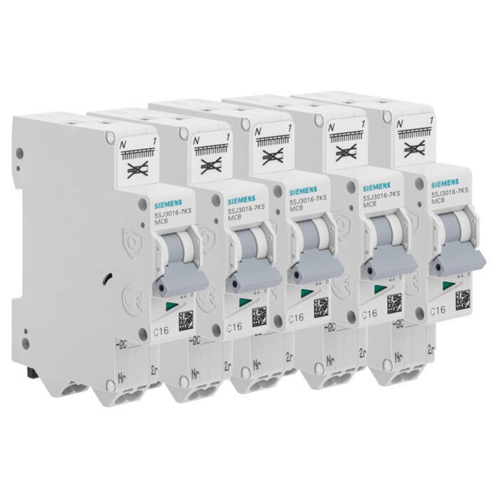 Siemens Sentron disjoncteur P+N 16A lot de 5 courbe C
